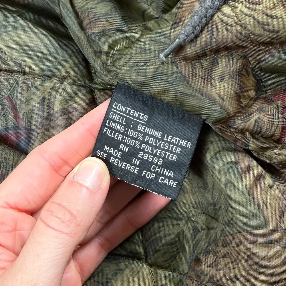 Vintage Members Only Brown Genuine Leather Full Zip Chore Hunting Jacket Men’s M - Picture 6 of 12